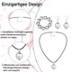 thumbnail image 5 of Trío de joyas de estilo disco, pendientes, collar, pulsera, collar de pendientes redondos de moda, colgante de disco minimalista, adecuado para fiestas y vida diaria, uso como accesorio de, 5 of 8