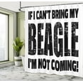 thumbnail image 5 of Ambesonne Beagle Shower Curtain, Grunge Style Lettering Art, 69"Wx75"L, White Charcoal Grey, 5 of 5
