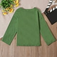 thumbnail image 5 of Gubotare Girl Long Sleeve Shirt Girls Long Sleeve Shirts Kids Crewneck Tunic Tops Curved Hem Tees Size 13-14 (Green,13-14 Years), 5 of 5