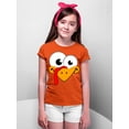 thumbnail image 3 of P&B Thanksgiving Silly Turkey Face Youth T-shirt, Youth XL, Orange, 3 of 5