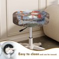 thumbnail image 4 of Chririnla Christmas Round Bar Stool Covers with Snowman Pattern, 2 Pack Polyester Stretch Washable Slipcovers for Home Bar and Salon, 4 of 6