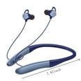 thumbnail image 2 of Nkmbld Portable Bluetooth Headphones Bluetooth Neckband Headphones Colorful Design HD Stereo Clear Sound Sporty and Ergonomic Neck Hanging Design, Blue, 2 of 5