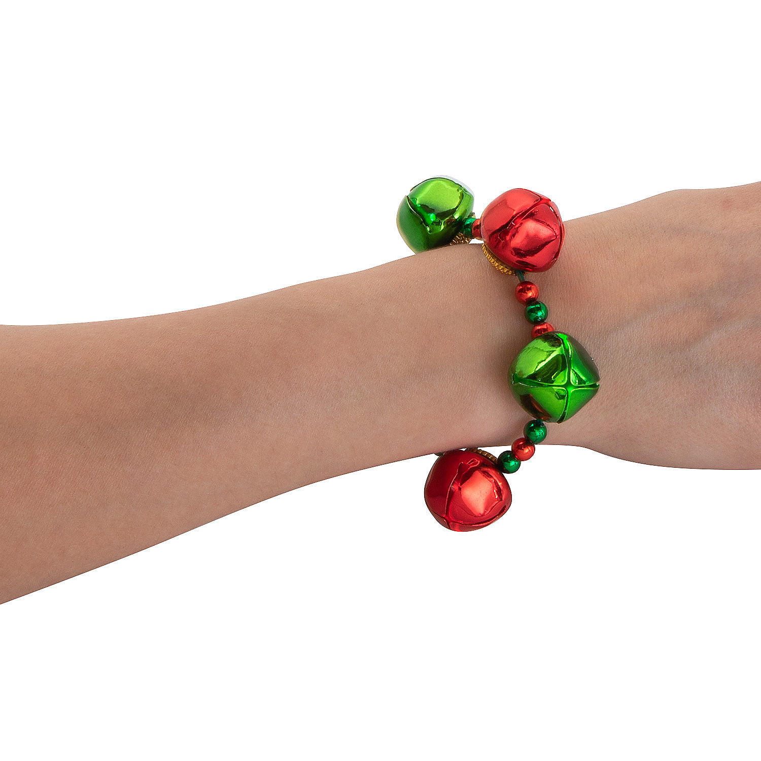 One GREEN Jingle Bell Bracelet - Great for Holidays & Christmas / Fun  Accessory