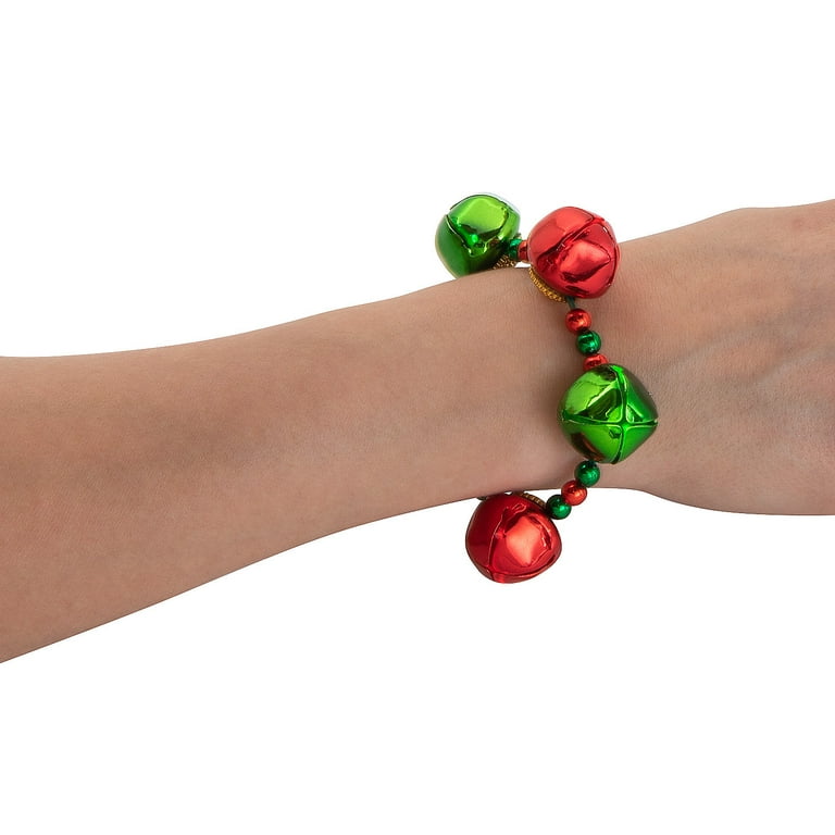 Light-Up Christmas Jingle Bell Bracelets, Jewelry, Christmas, 6 Pieces