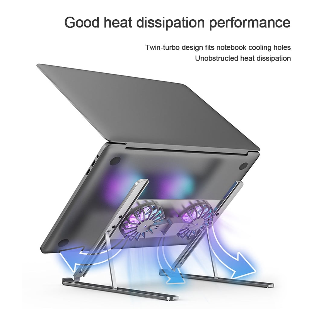 Boneruy Laptop Stand Riser with Cooling Fans Holder Foldable Bracket