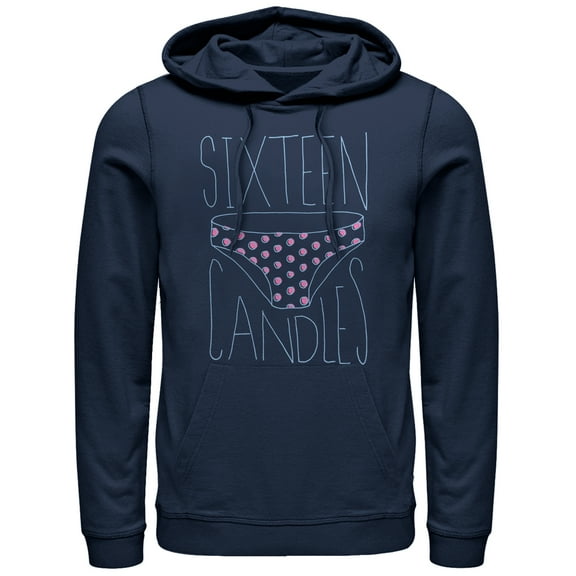 Men's Sixteen Candles Borrowed Panties  Pull Over Hoodie Navy Blue X Large