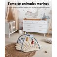 thumbnail image 4 of Gimnasio para ,Tapete para con 6 Juguetes Extraíbles,Alfombrilla Para Estar Boca Abajo Extra Grande,Fomentar el desarrollo sensl y motor del bebé (Blanco), 4 of 5