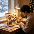 thumbnail image 4 of Christmas Pet DIY Pearl Bead Art Kit, Cat & Dog Handmade Painting with Frame, Beginner Holiday Craft Set for Adults, Handmade Wall Ornament & Xmas Gift, 4 of 6