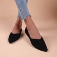 thumbnail image 6 of Mostsola Flats for Women Pointed Toe Ballet Flats Shoes Suede Dress Shoes Business Casual Shoes, 6 of 7