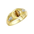 thumbnail image 6 of RYLOS Men's Rings 14K Yellow Gold Rings Classic Designer Style 8X6MM Oval Gemstone & Diamond Ring Tiger Eye November Birthstone Rings For Men Size 13, 6 of 7