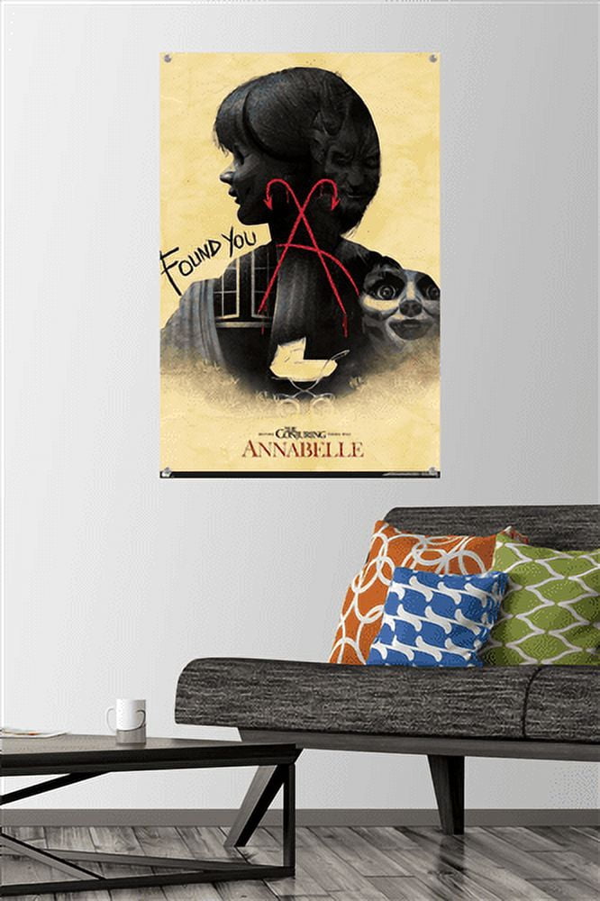Annabelle - Found You Wall Poster with Pushpins, 22.375" x 34"