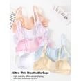 thumbnail image 3 of Aivtalk Training Bras for Girl Cotton Teenager Bralette Adjustable Soft Comfortable Lightly Padded Breathable Everyday Bra Crop Cami 3PC White-3pc 34/75, 3 of 7