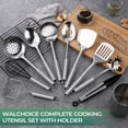 thumbnail image 6 of Walchoice Stainless Steel Kitchen Utensils Set, 21 PCS Cooing Utensils Set With Holder, Metal Kitchen Gadgets Cookware Tools for, Heat Resistant & Dishwasher Safe, 6 of 9