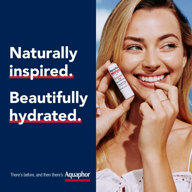 Aquaphor Naturally Inspired Lip Repair Stick, Lip Balm with Coconut Oil, 0.17 oz Stick