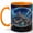 Orange, variant on Snow Globe Castle 11oz Ceramic Mug, Winter Fantasy Coffee Cup