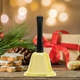 thumbnail image 4 of XUYAN 5PCS Gold Steel Call Bell Ringbell with Plastic Handle for Signaling Assistance Loud Call Jingle Bells Alarm Christmas Toy School Classroom Bar Event Decoration, 4 of 6
