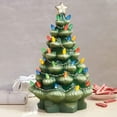 thumbnail image 5 of Treasured Traditions Green Light-Up Tree Figurine, 5 of 5