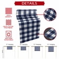 thumbnail image 5 of Navy Blue Check Table Runner 70 Inches Long, Farmhouse Buffalo Plaid Blue Cotton Linen Table Runners Dresser Scarves, Decorative Fabric Tabletop Scarf Furniture Cover for Home Dinner Party 13"x70", 5 of 8
