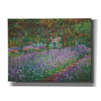 Epic Graffiti 'The Artist's Garden at Giverny' by Claude Monet, Canvas Wall Art, 16"x12"