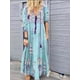 thumbnail image 2 of Vestido largo con estampado floral bohemio Cuello en V Cordón con cordones Ropa de manga larga Monstrate AP000133-40B, 2 of 6