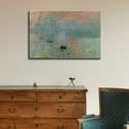 thumbnail image 2 of Impression Sunrise by Claude Monet Giclee Canvas Prints Wrapped Gallery Wall Art | Stretched and Framed Ready to Hang - 12x18 inches, 2 of 4