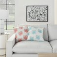 thumbnail image 6 of Mina Victory Reversible Coral/Dots Modern Polyester Throw Pillow in Turquoise, 6 of 6
