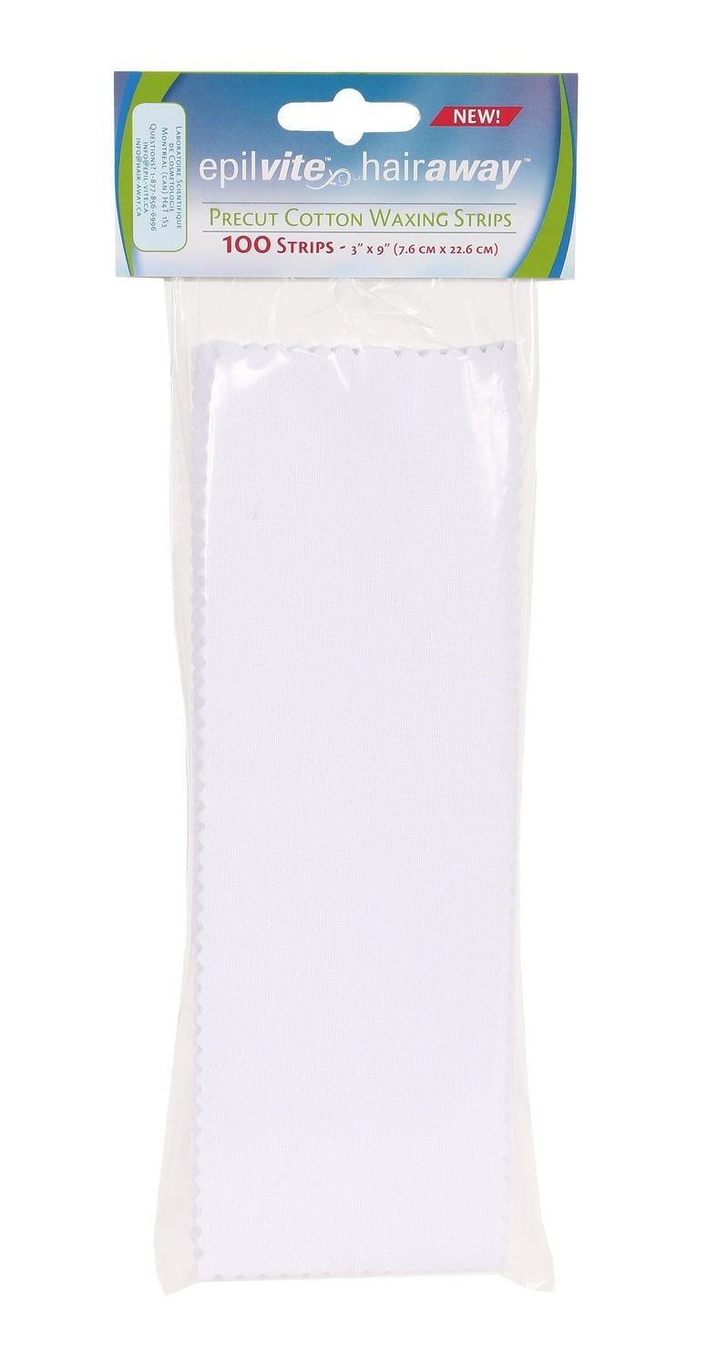 Epil-Vite / Hair-Away Bandes de Coton Précoupées - 100 u Bandes de coton 100 unités.