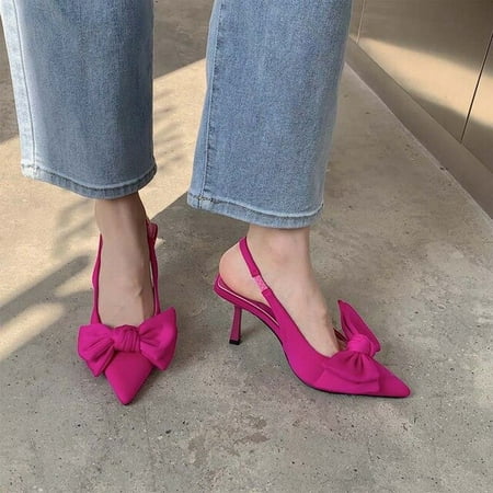 

ZA 2022 New Women s Shoes Pointed Toe Shallow Nude Pink Diamond Shoes Low Heel Back Strappy Shoes Women