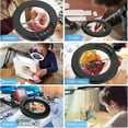 thumbnail image 7 of Veemagni Magnifying Glass with Light and Stand, Optical-Grade Glass Lens, 3 Color Modes Stepless Dimmable, Adjustable Swivel Arm, LED Magnifier Desk Lamp for Close Work Repair Crafts Reading, Black, 7 of 7