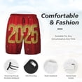 thumbnail image 5 of Lsque Mens Swim Trunks Happy New Year 2025 F Pattern - Bathing Suit Compression Liner - Beach Swim Shorts Swimwear - (S-3XL) - Stretch Quick Dry -Medium, 5 of 9