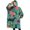 Doberman Dog Pattern, variant on Oversized Wearable Blanket Hoodie,Doberman Dog Pattern with Pioneer Flower Sherpa Blanket Hoodie with Super Pockets,Super Warm Fuzzy Pullover for Women & Men