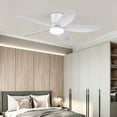 thumbnail image 4 of PHORUS 36" Low Profile Ceiling Fan with LED Light, Quiet DC Motor, Remote & App Control, Flush Mount Fan for Bedroom, Small Rooms and Apartments,White, 4 of 7