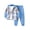 Blue, variant on Boys Outfit Sets 2Pcs Flannel Plaid Shirt and Pants Set Hoodie Sweatsuit for Fall Winter Spring Kids Clothes Blue 7-8 Years