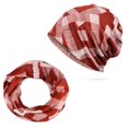 thumbnail image 3 of MesaSe Elastic Hat Geometric Pattern Hat Unisex Winter Hat with Geometric Print Contrast Colors Elastic Adjustable Multifunctional, 3 of 5