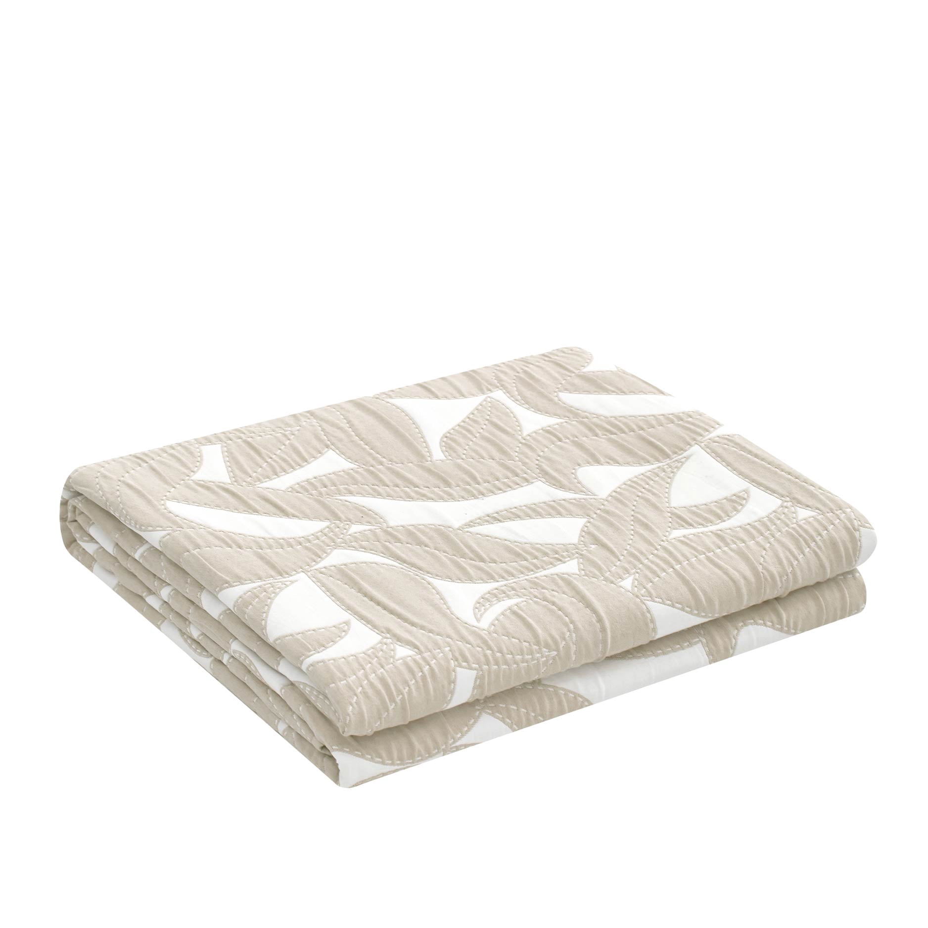 Mainstays Quilt Beige Paisley Floral, Polyester Quilted, Full/Queen - Breathable, Hypoallergenic, Antimicrobial