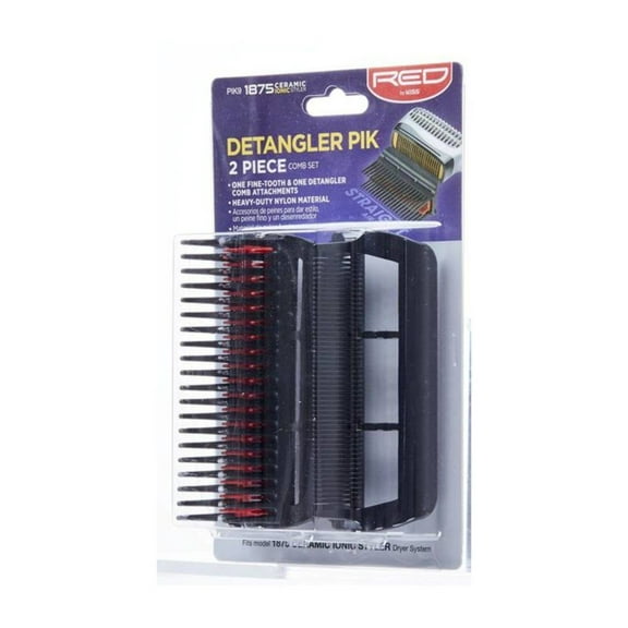 KISS - RED Detangler PIK 2 Piece Comb Set