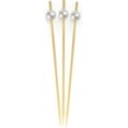 thumbnail image 1 of 5.9\\Decorative Pearl End Cocktail Fruit Sandwich Picks Skewers for Catered Events, 1 of 4
