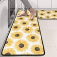 thumbnail image 2 of Kitchen Rugs Sets Of 2,White Yellow Sunflower Pattern Anti Fatigue Kitchen Mat Rugs Non Slip Washable,Decorative Kitchen Floor Mats for Kitchen,Sink,Laundry,17"x47"+17"x47", 2 of 5