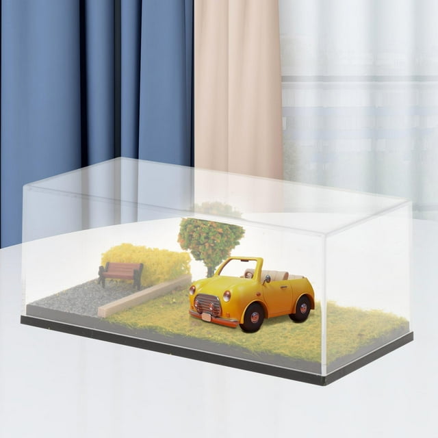 Vitrina de coches de fundición a presión a escala 1/64, vitrina de ruedas de fundición a presión, realista, escena de estacionamiento para vehículos escena de otoño