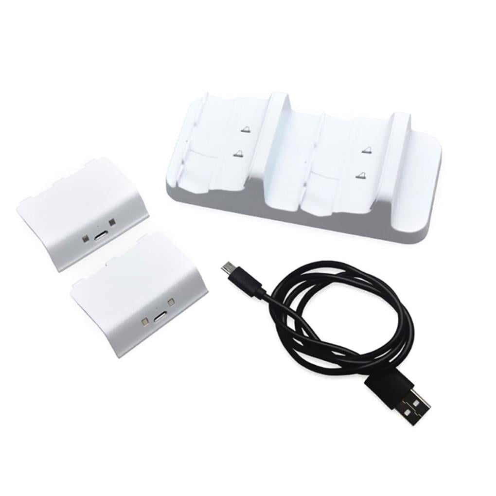 Universal White 2pcs Rechargeable Batteries with Dual Charging Dock