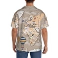 thumbnail image 3 of Sikiie World Map With Animals Men's Cuban Shirt, Hawaiian Shirts, Business Casual Button Down Shirts, Short Sleeve Shirt-Medium, 3 of 5