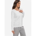 thumbnail image 4 of Women's Long Sleeve Button Down Crew Neck Classic Sweater Cardigan, 4 of 6