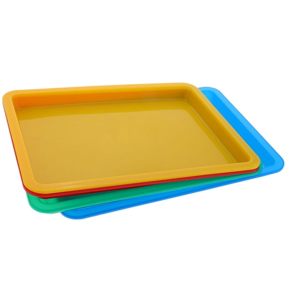 BRIGHTFUFU 4Pcs Activity Tray Assorted Color for Children Diy Projects and Toy Storage Home Use