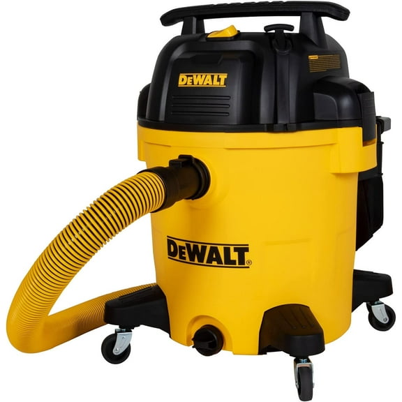 DEWALT 12 Gallon STEALTHSONIC Ultra Quiet Poly Wet Dry Vacuum, DXV12P-QTA Newest Noise Reduction Vac, 5.5 Peak HP Shop Vacuum for Jobsite/Workshop, Reduce Motor Noise, Yellow