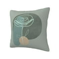 thumbnail image 2 of YFYANG Square Decorative Throw Pillow Case (Without Pillow Insert), Green Rose Bohemian Style Bedroom Sofa Car Cushion Cover, 24"x24", 2 of 9