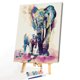 thumbnail image 1 of Pintura de bricolaje sin marco por números Cuadros de arte de pared pintados de elefante colorido Likrtyny decoración de arte, 1 of 9