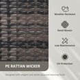 thumbnail image 4 of Outsunny 2 Pieces Wicker Rocking Patio Chairs, Indoor Outdoor Rocking Chair Set with Cushions and Armrests for Porch, Grey, 4 of 7