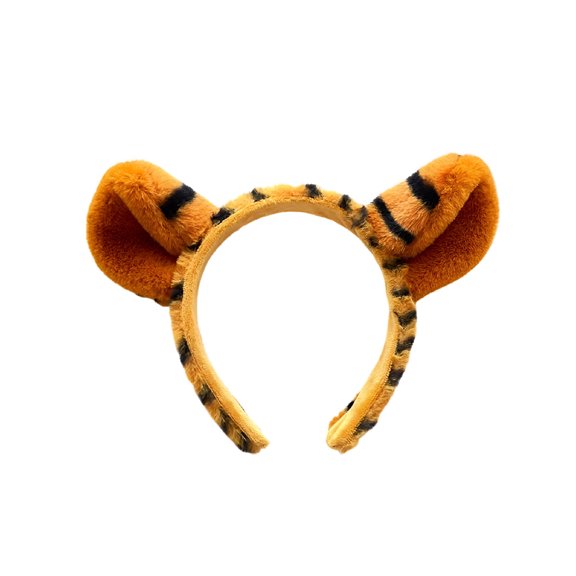 TELOLY Plush Tiger Ear Headband,Tiger Head Doll Hairband for Holiday Party Type2