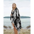 thumbnail image 2 of Black Rose Beach Towels Oversized Super Absorbent, Vintage Pastoral Botanical Floral Leaves Vines Lightweight Bath Towel Quick Dry Sets For Bathroom/Pool/Rv Camping/Beach Play/Gym Room/Picnic 35"x70", 2 of 8