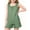 Green, variant on Girls Outfit Set Size 12, Cotton Linen Ruffle Tank Tops and Elastic Waist Shorts 2-Piece Kids Summer Fashion Clothes (5-16T)